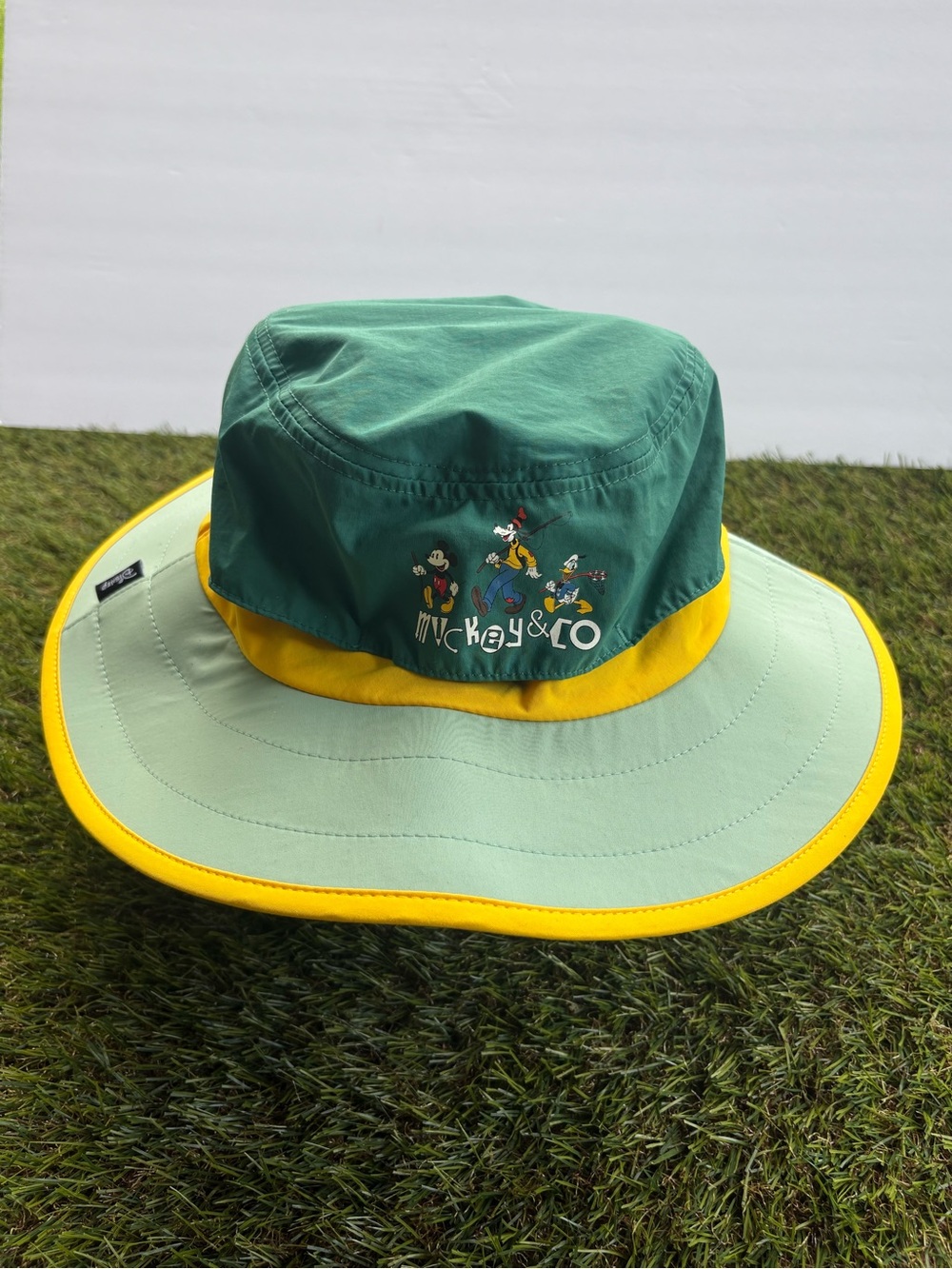 Rare Mickey & Co Green and Yellow Bucket Hat